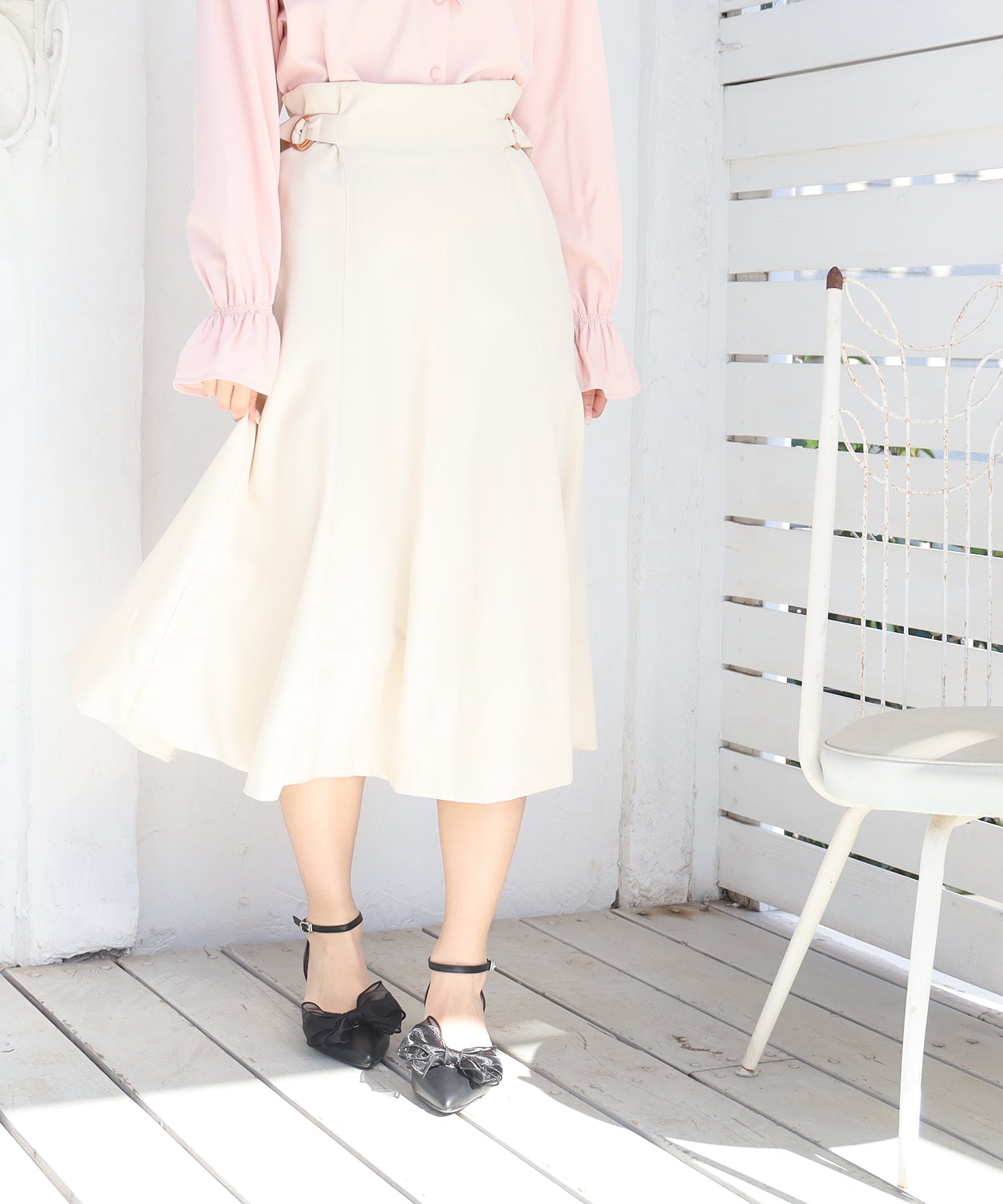ベージュ　model：160　着用サイズ：M