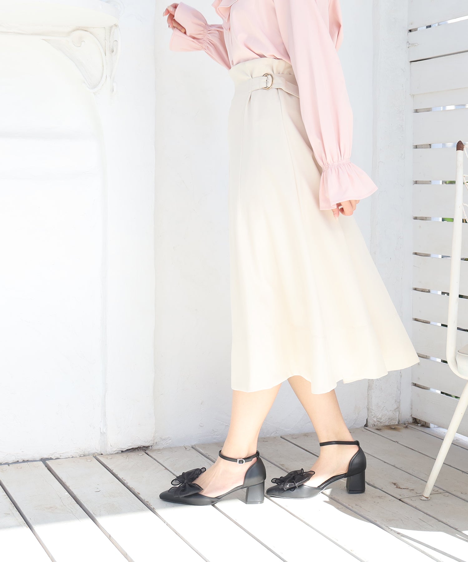 ベージュ　model：160　着用サイズ：M