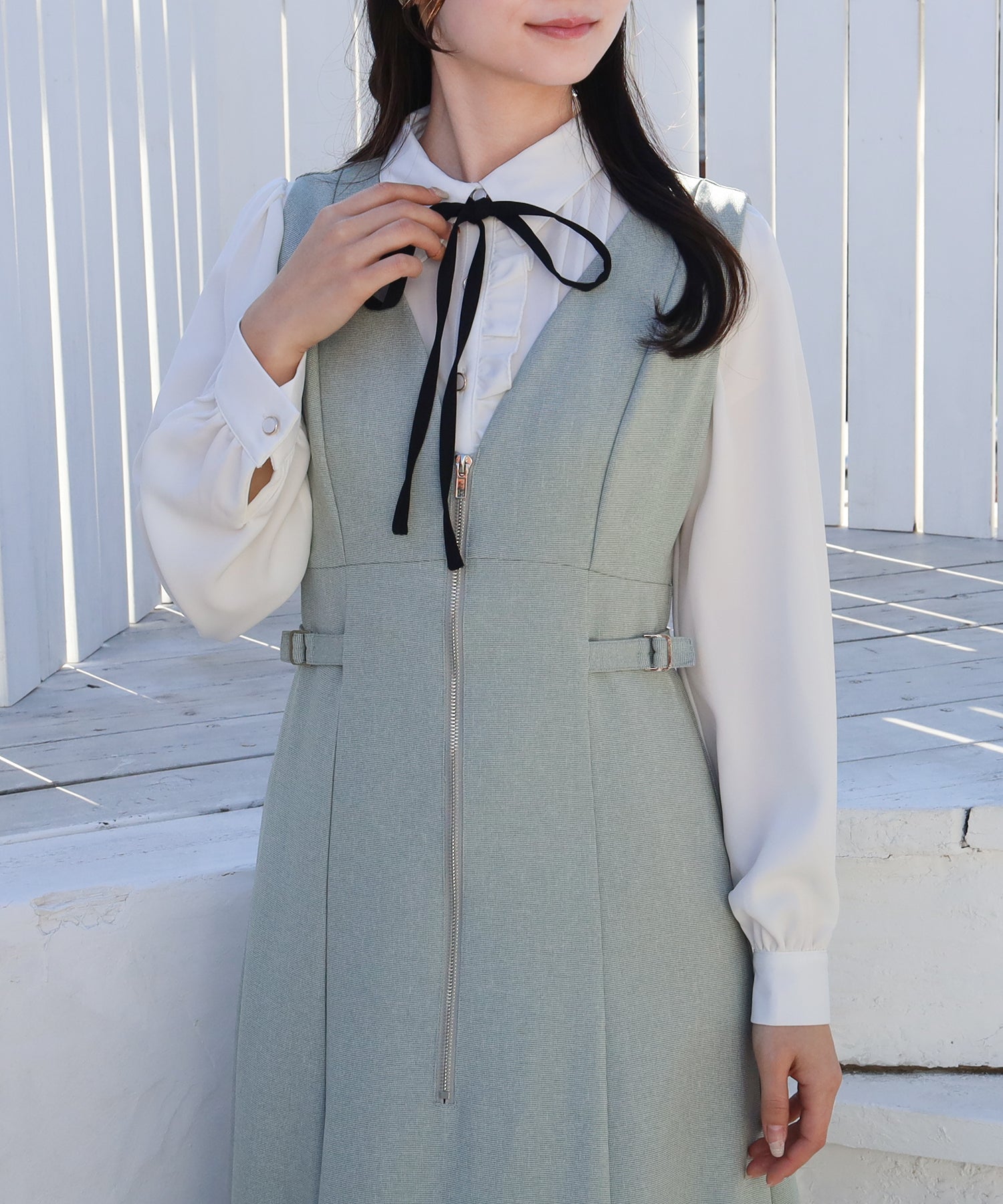 ミント　model:160cm  着用サイズ：M