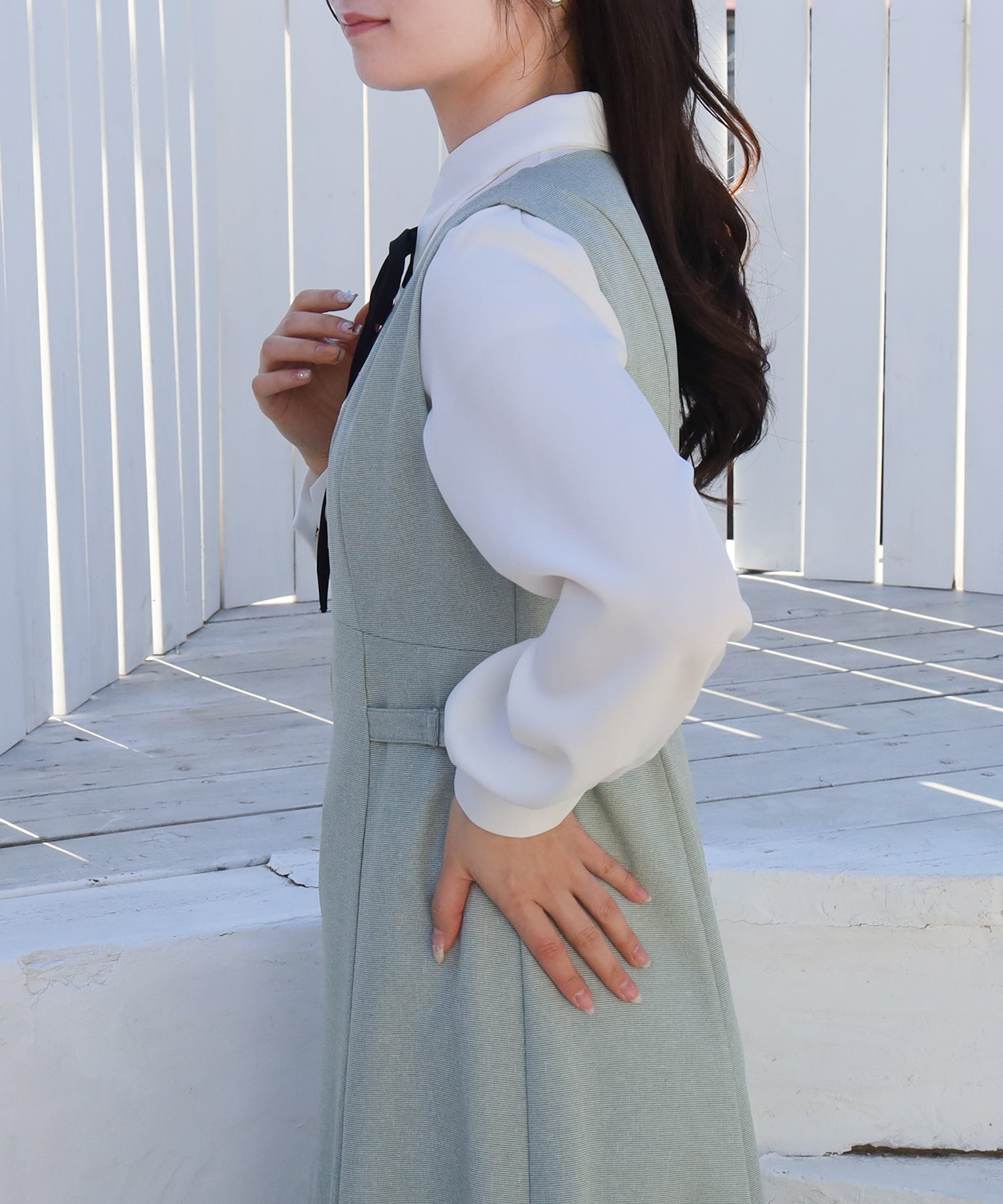 ミント　model:160cm  着用サイズ：M