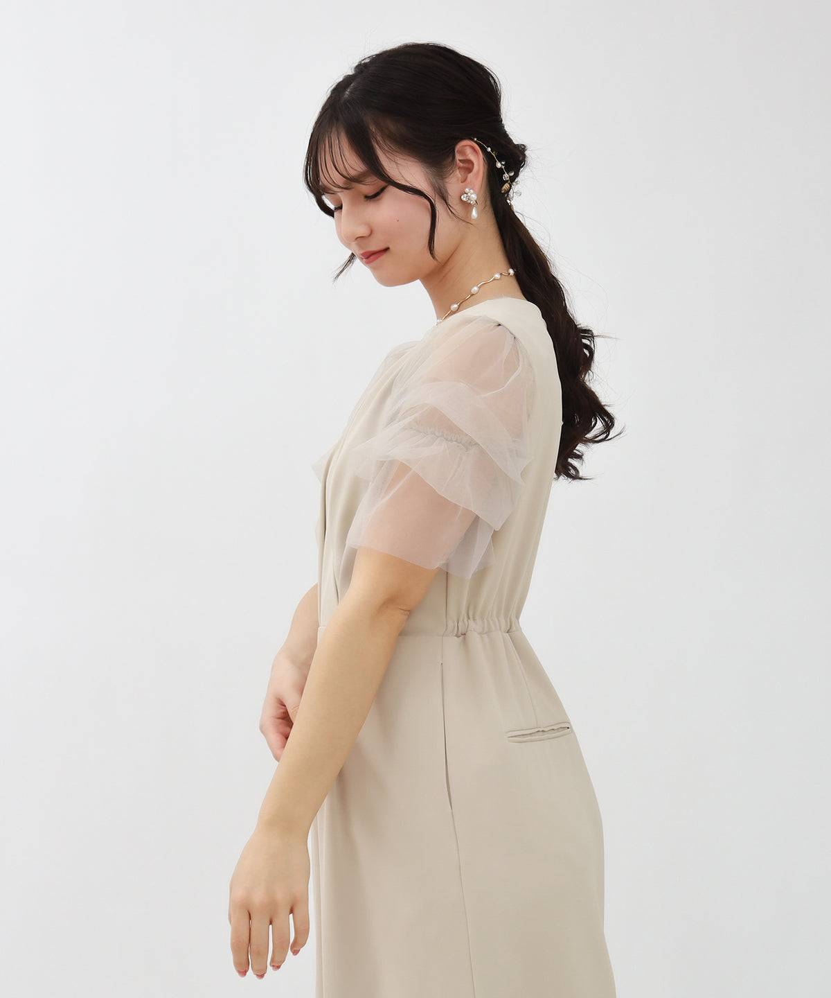 ベージュ　model：160㎝　着用サイズ：M