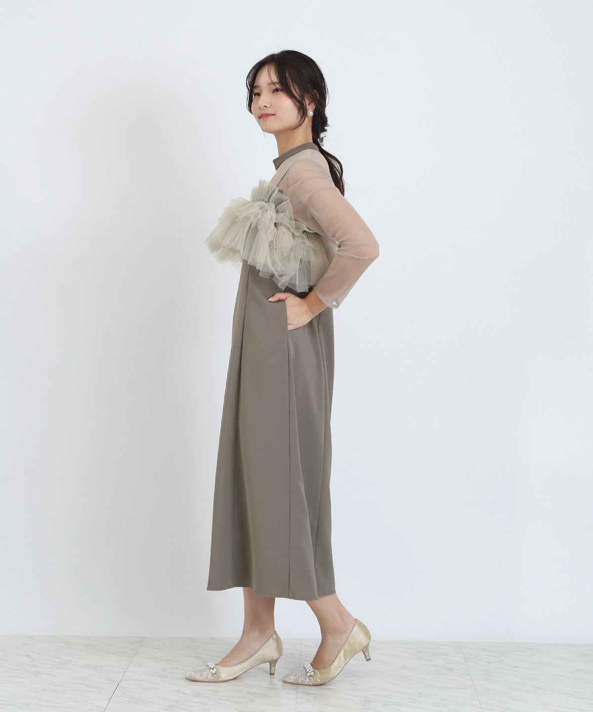 オリーブ　model：160　着用サイズ：S