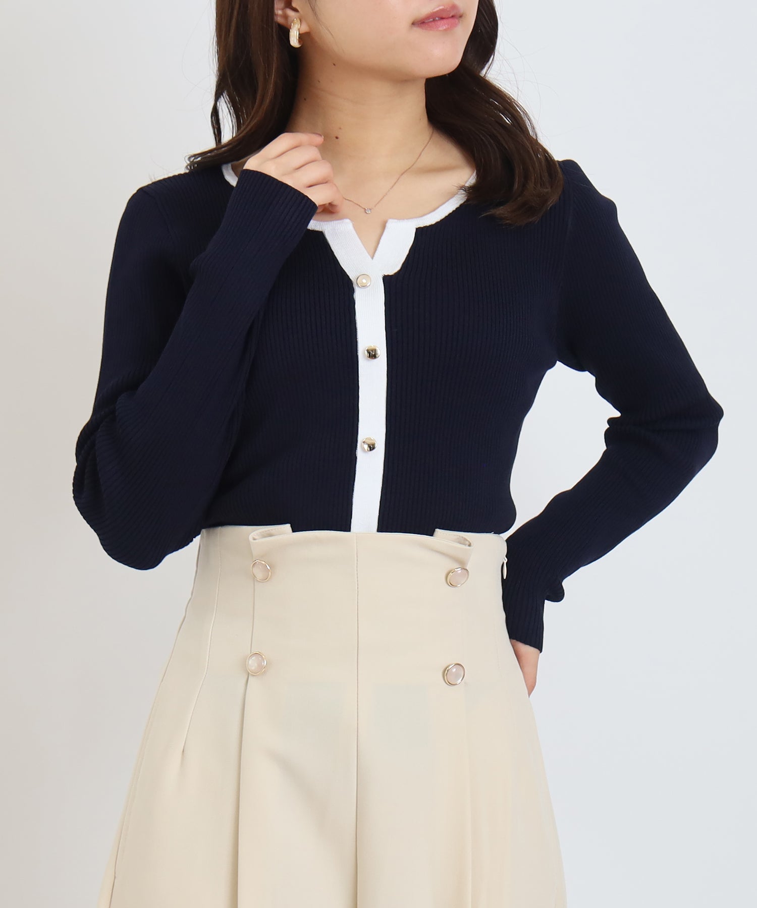 ネイビー×ホワイト