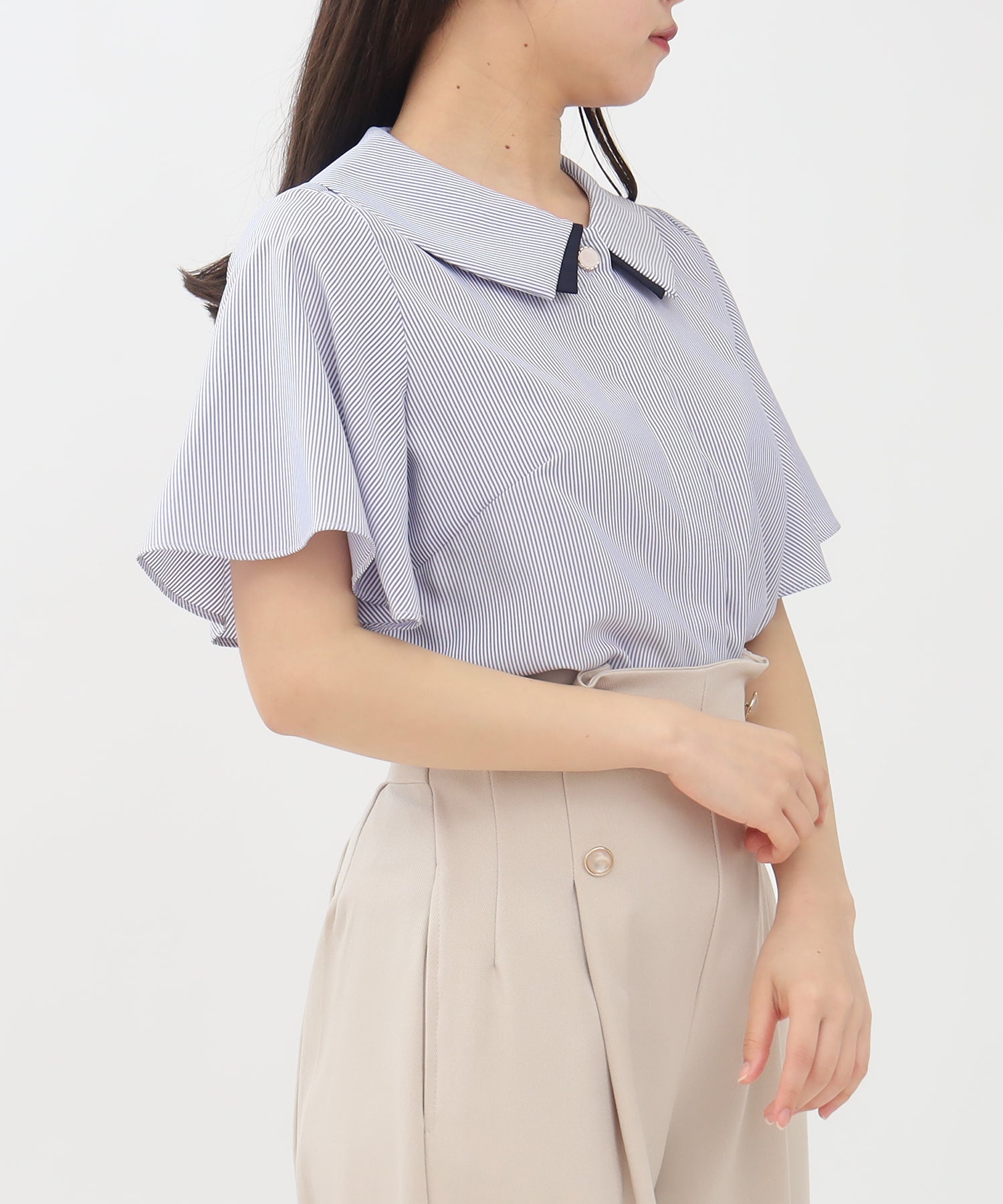 ホワイト×ブルー　model：156　着用サイズ：S