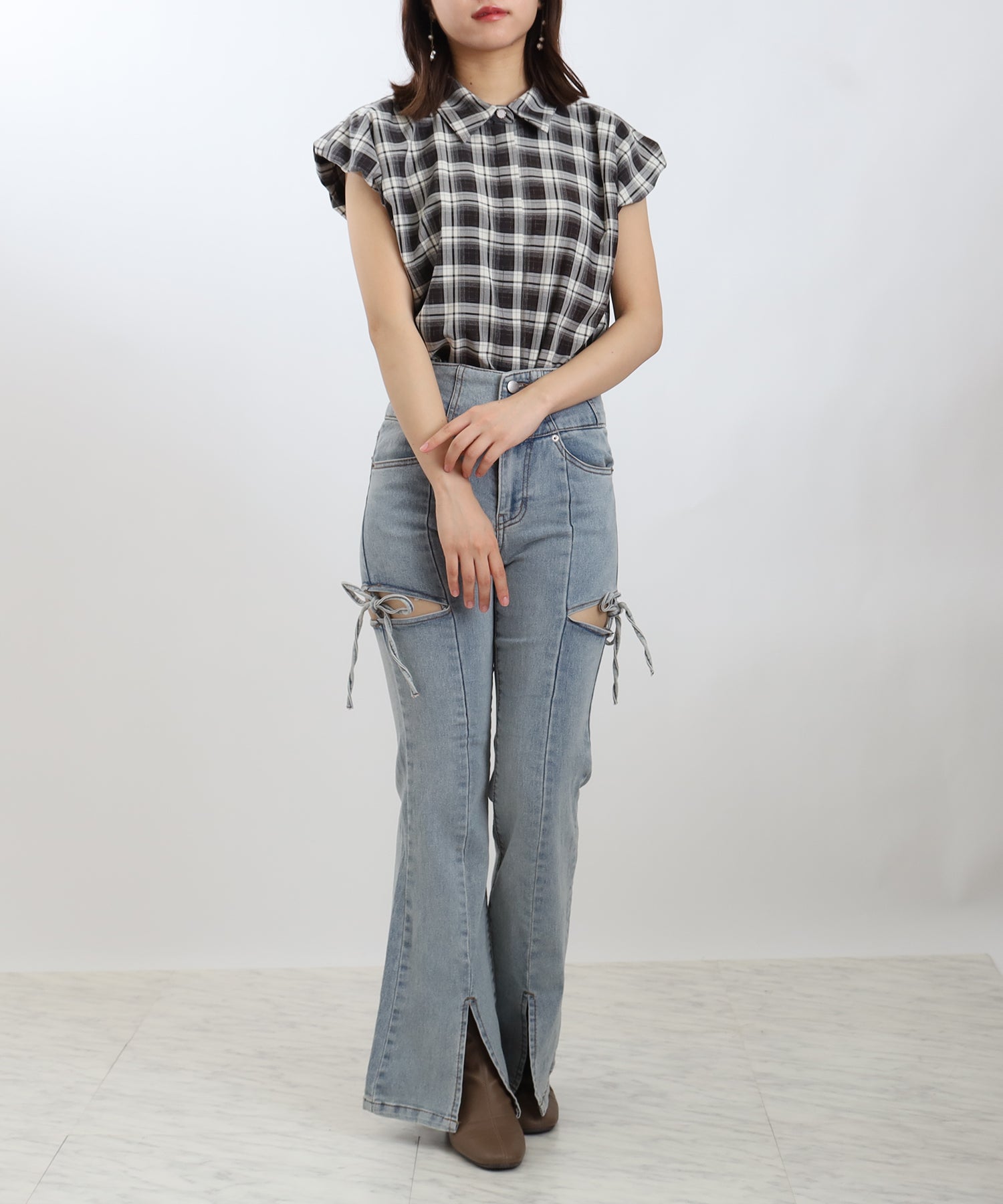 インディゴブルー　model：156　着用サイズ：S