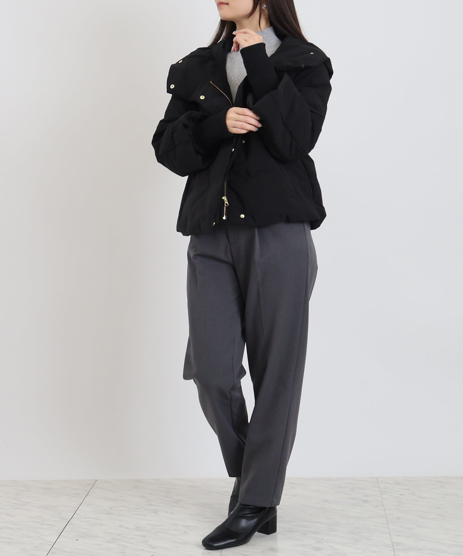 ブラック　model:160cm  着用サイズ：M