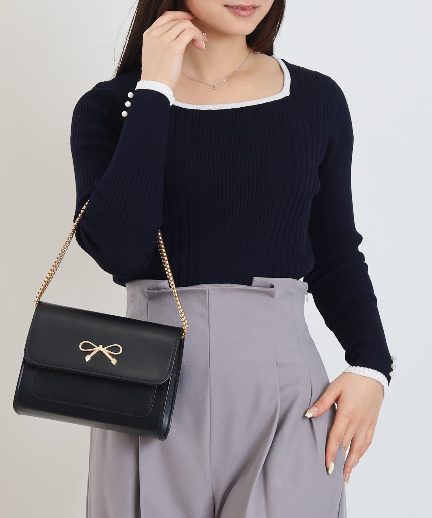 ネイビー×ホワイト