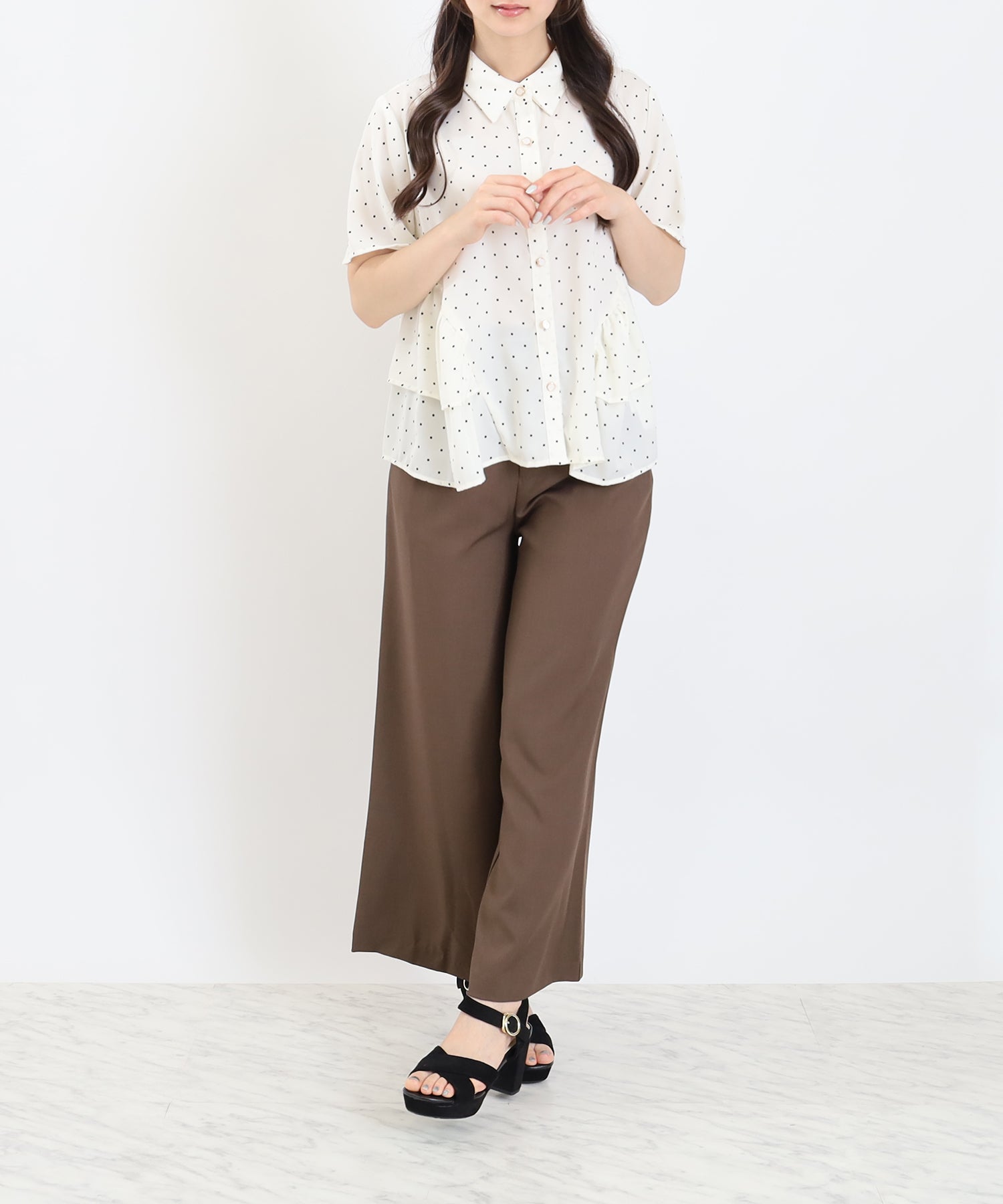 ホワイト×ブラック　model：160　着用サイズ：M