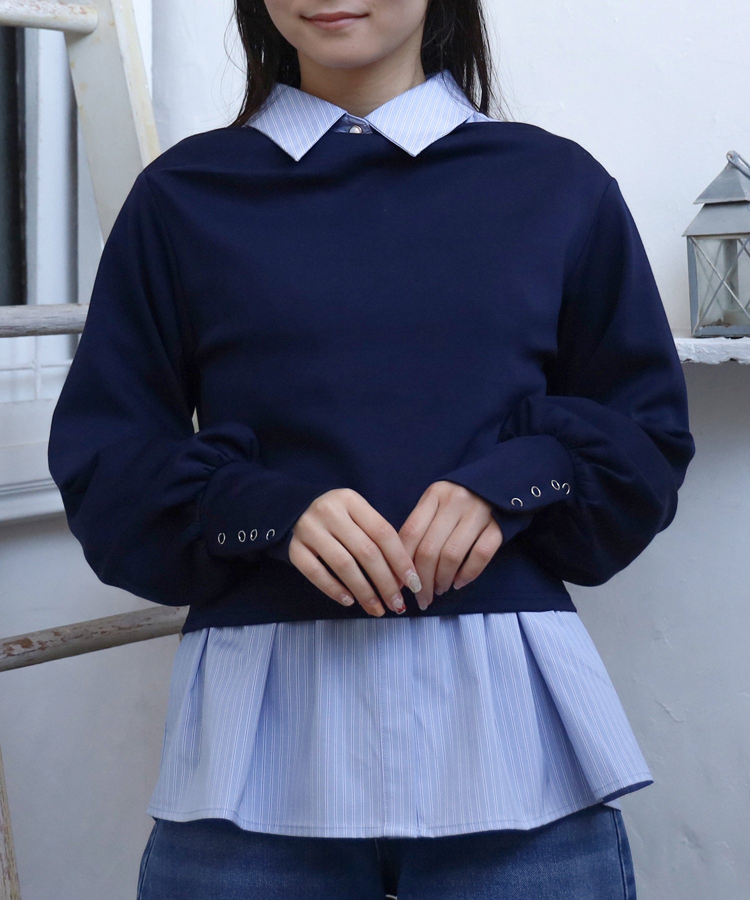 ネイビー　model：160　着用サイズ：M