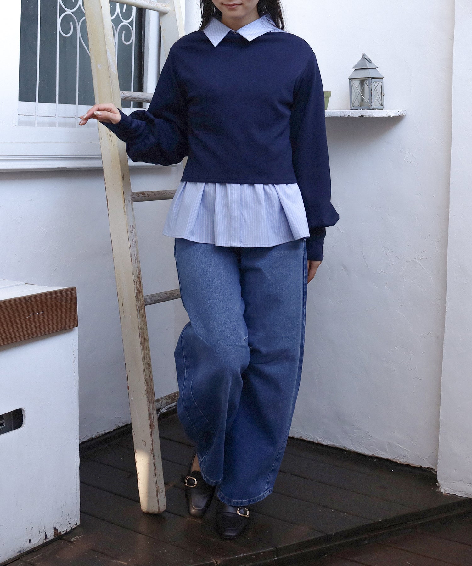 ネイビー　model：160　着用サイズ：M