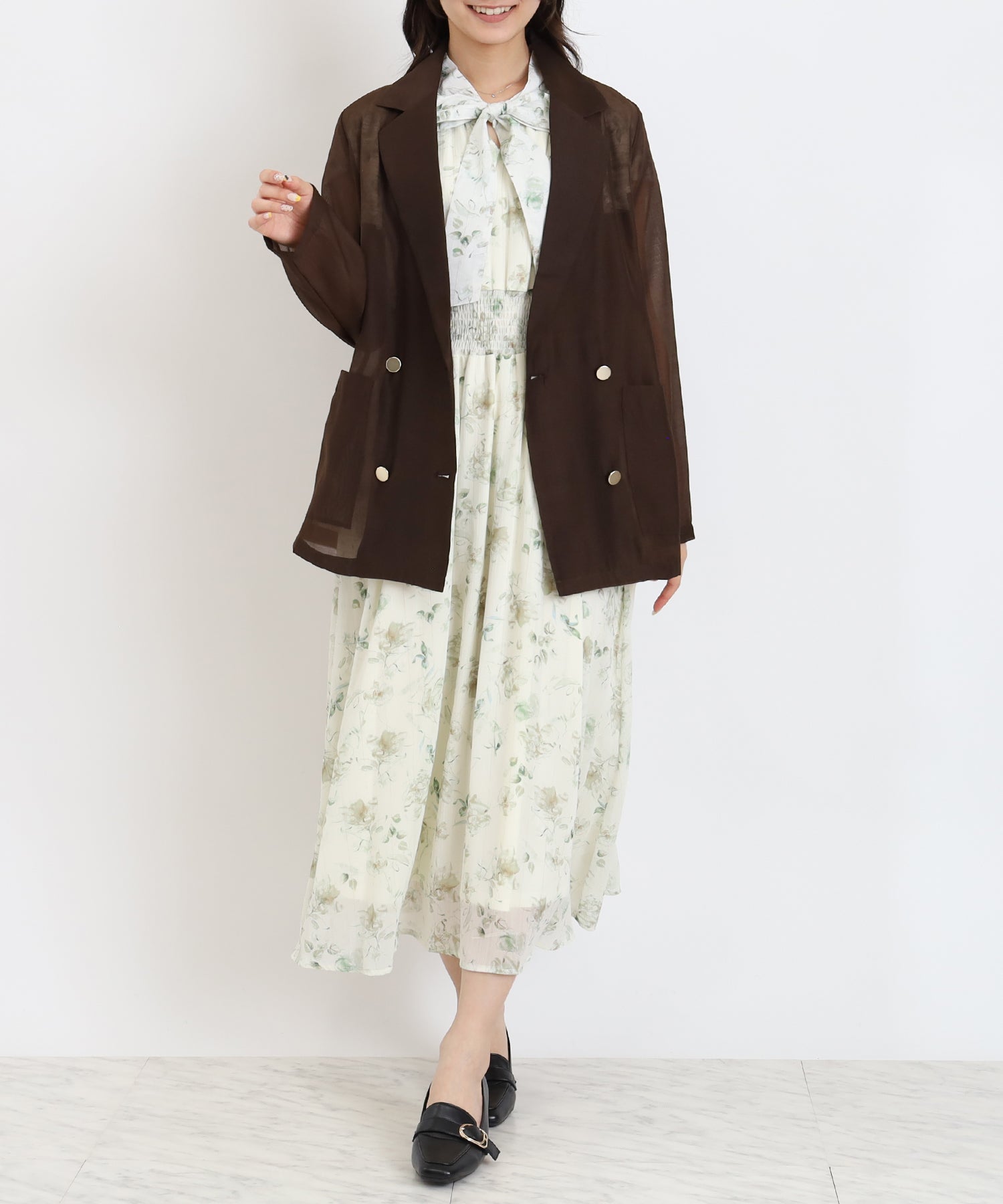 ブラウン　model:160cm   着用サイズ：M