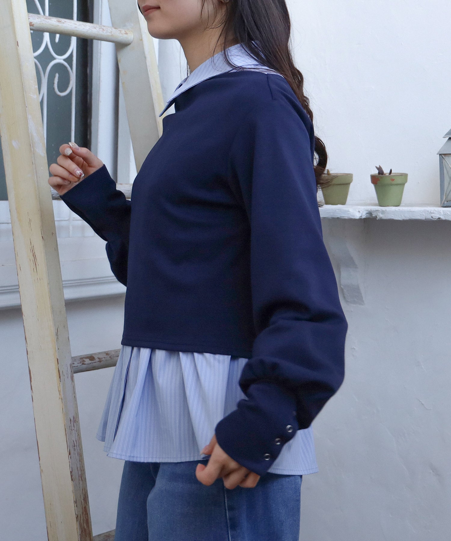 ネイビー　model：160　着用サイズ：M