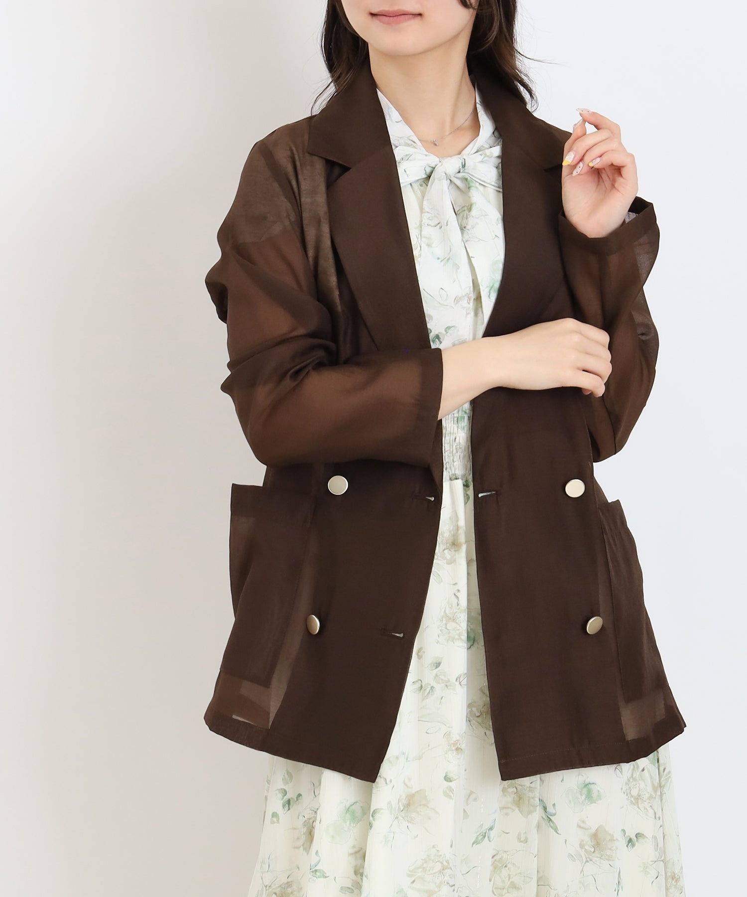 ブラウン　model:160cm  着用サイズ：M