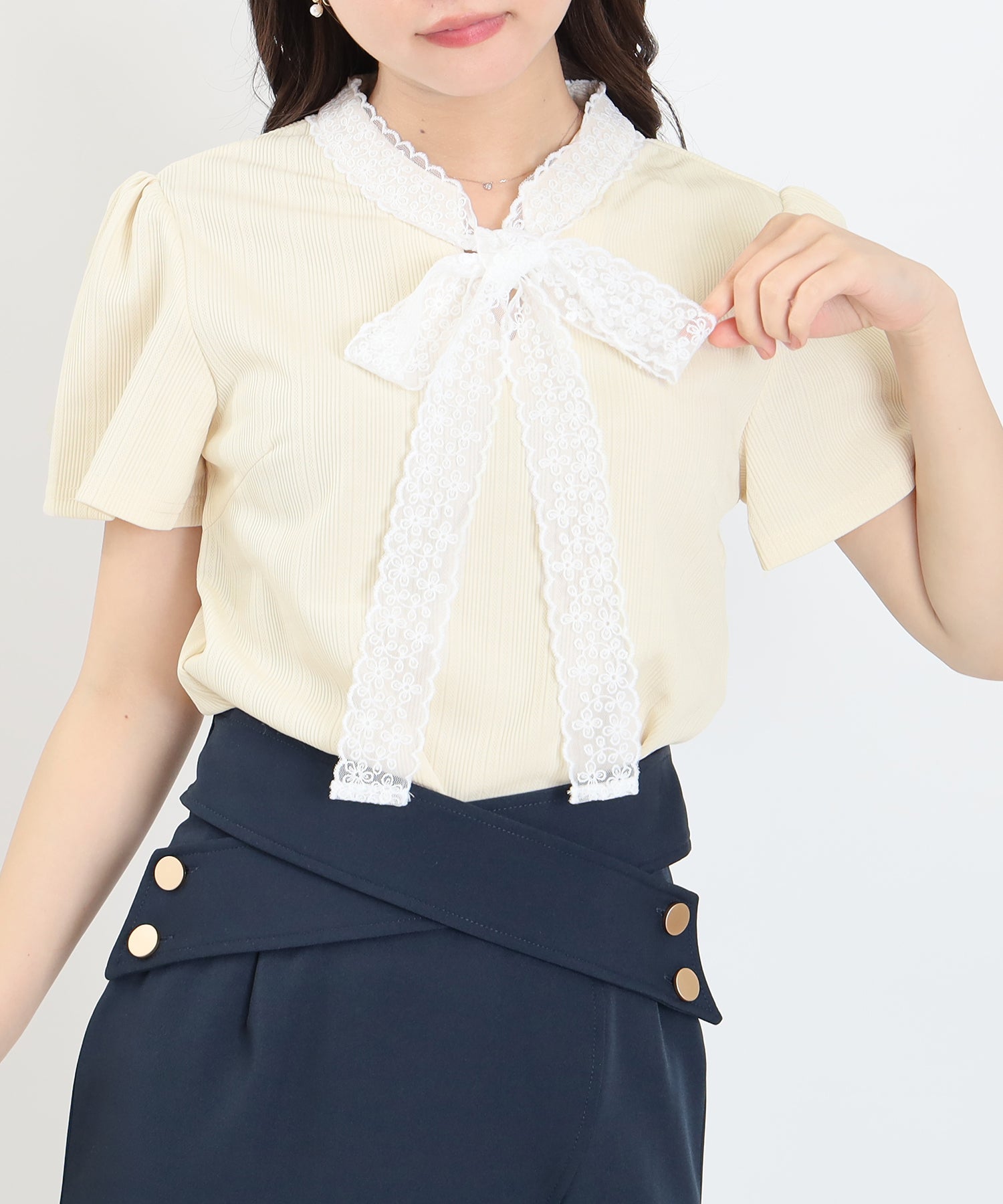 ベージュ　model：156　着用サイズ：M