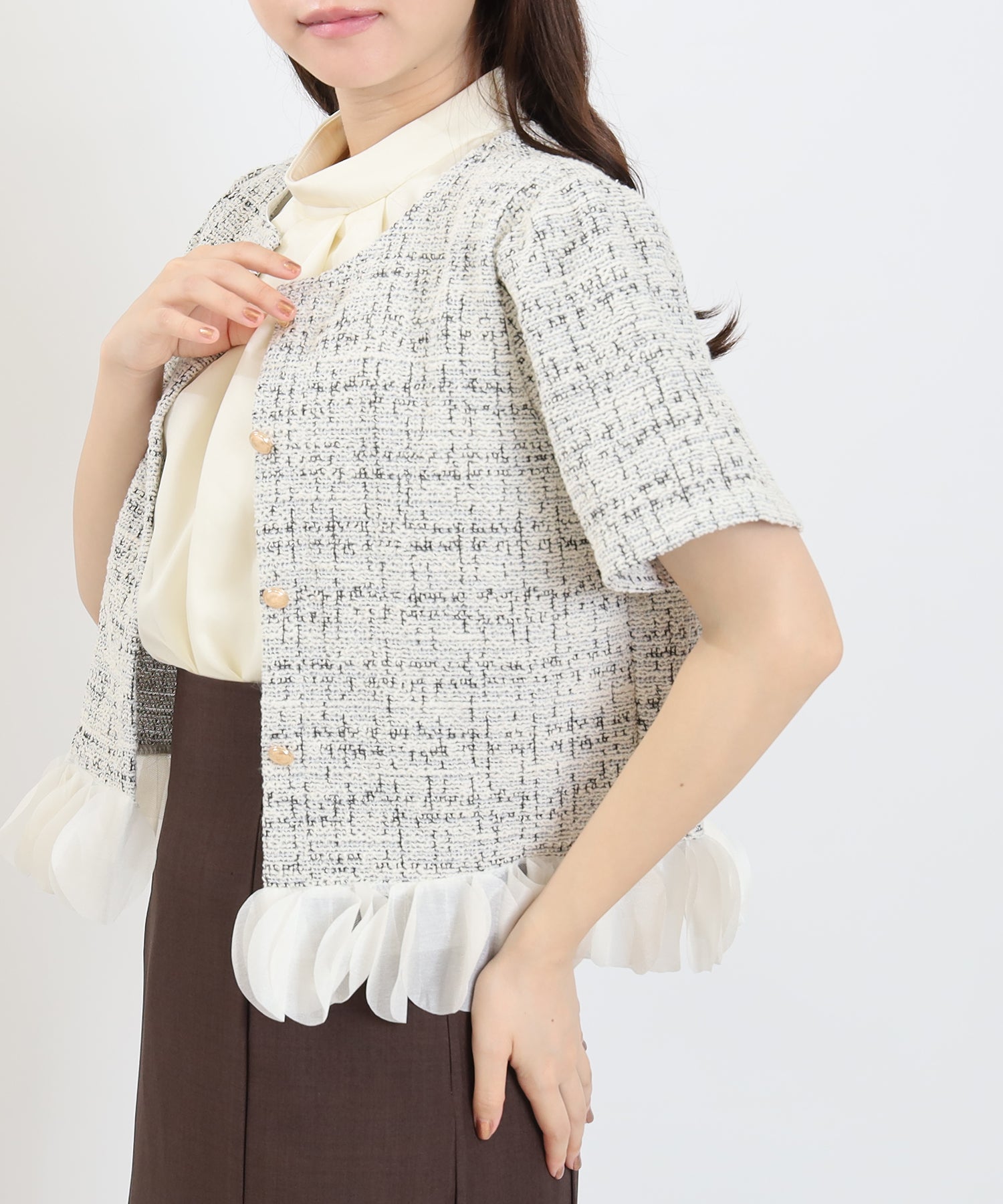 ライトグレー　model:156　着用サイズ：M