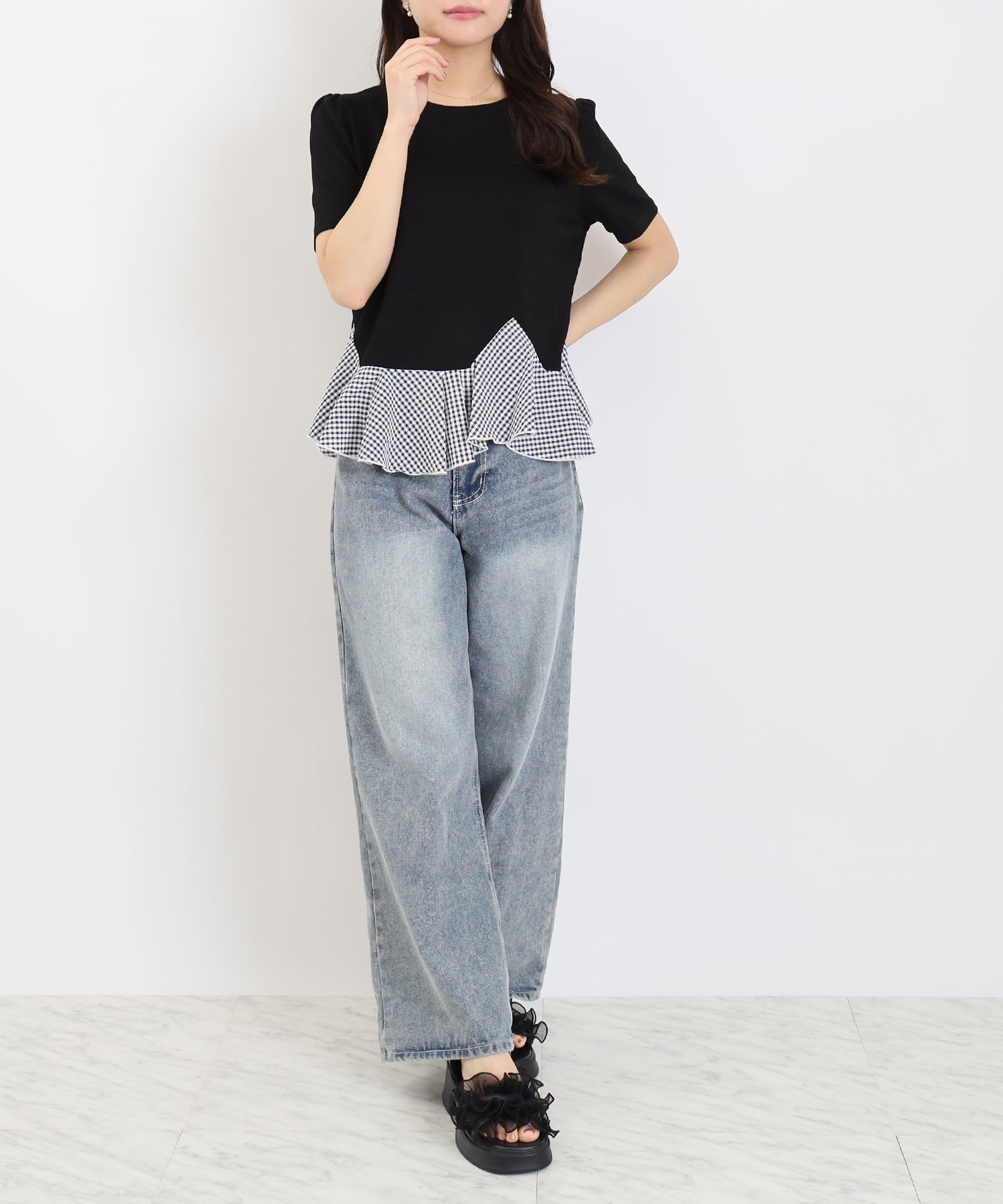 ブラック　model:156cm  着用サイズ：：L