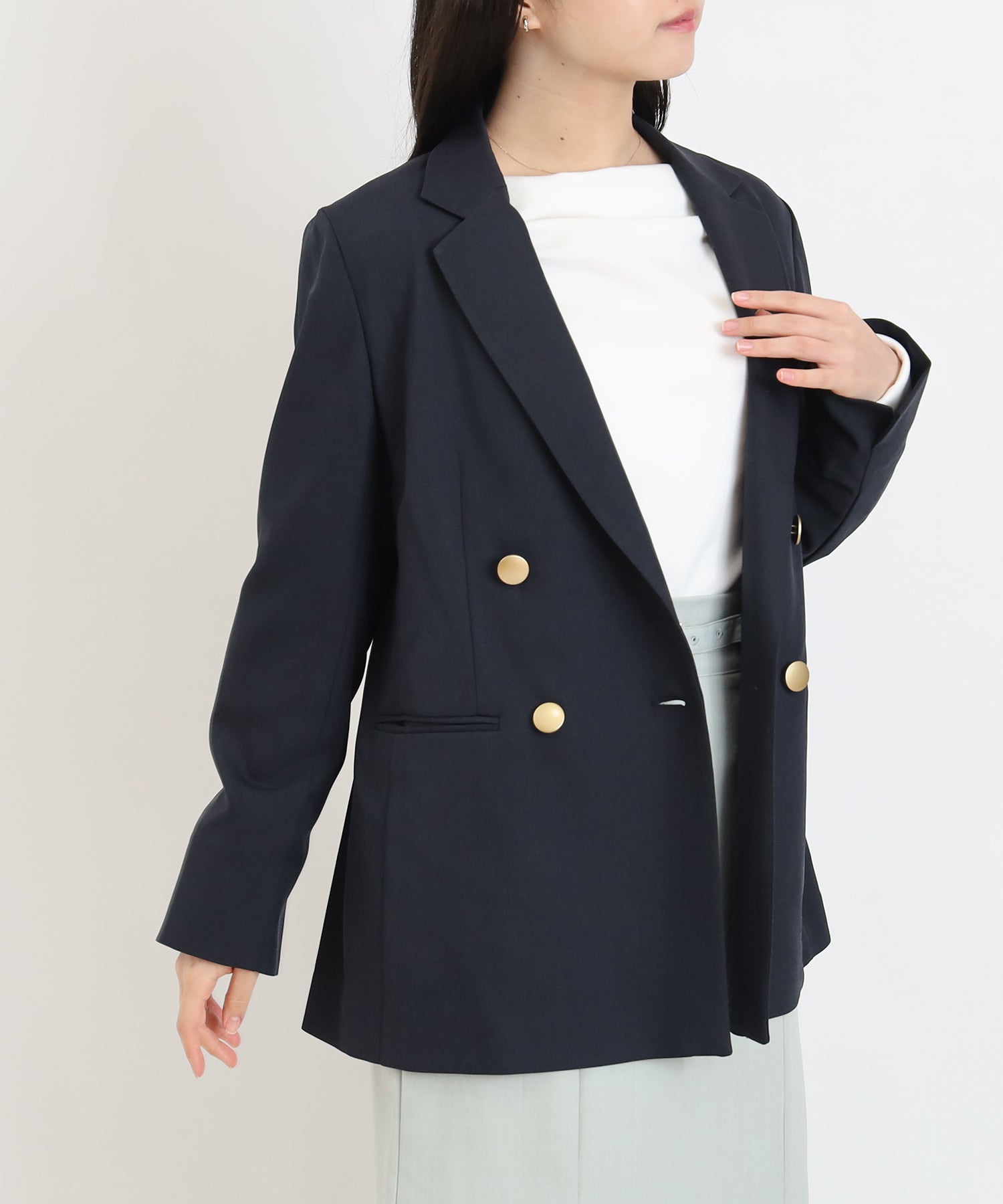 ネイビー　model：156　着用サイズ：M