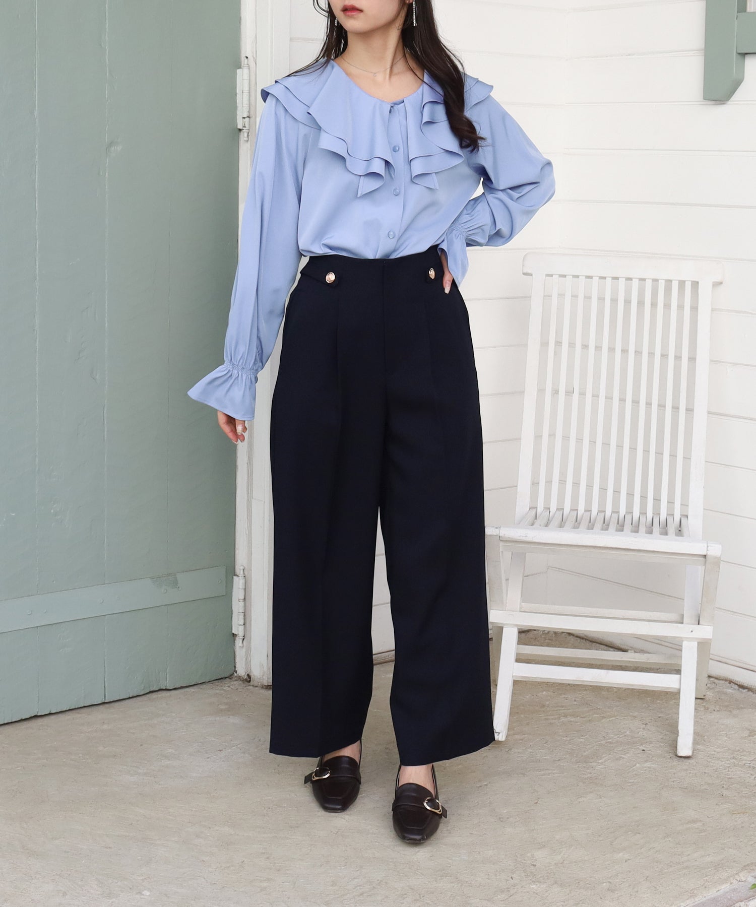 ブルー　model：160　着用サイズ：M