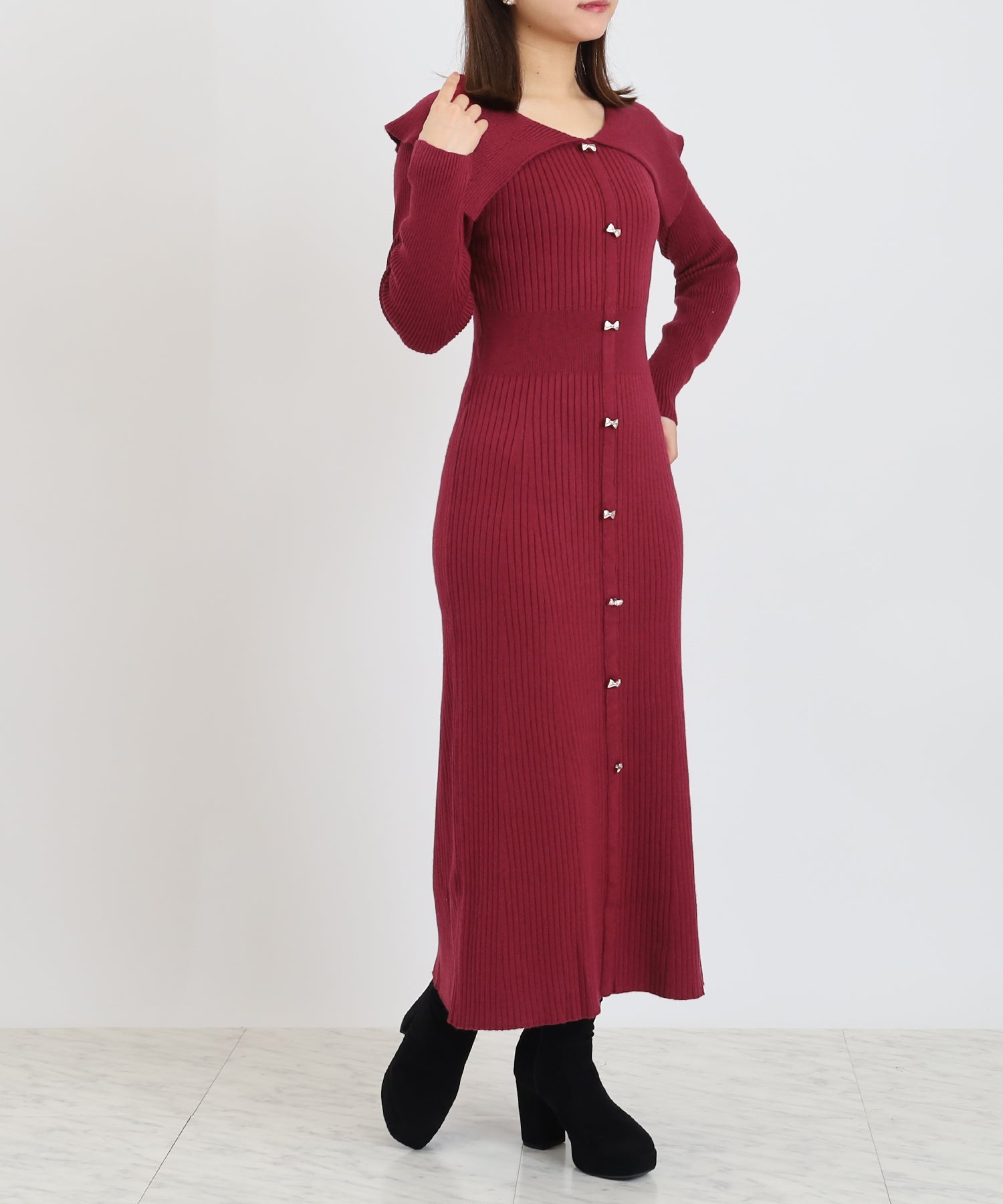 ワイン　model：156　着用サイズ：M