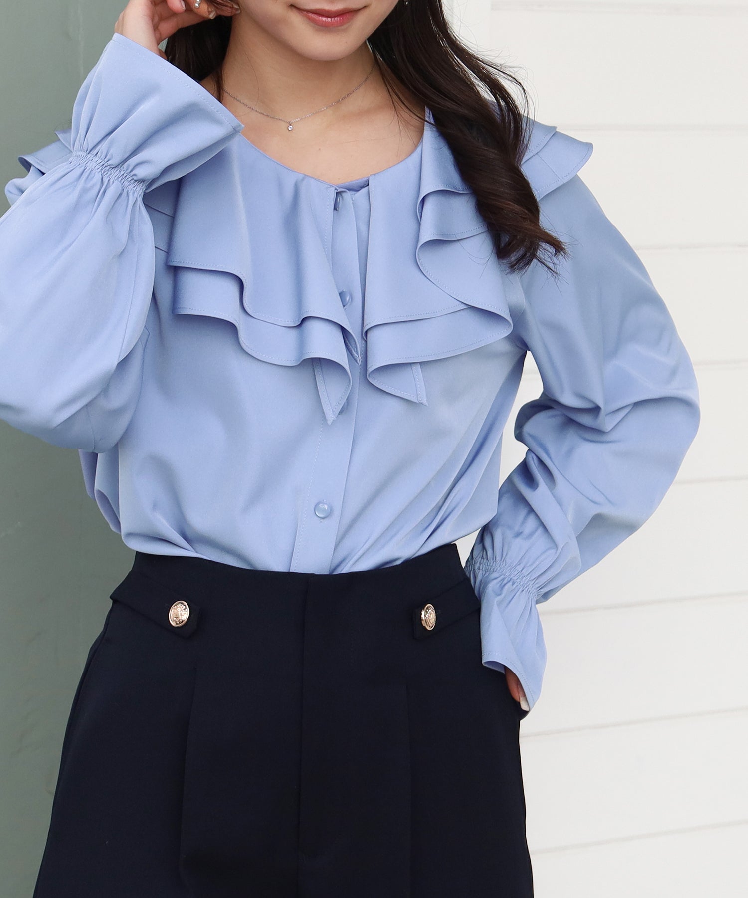 ブルー　model：160　着用サイズ：M