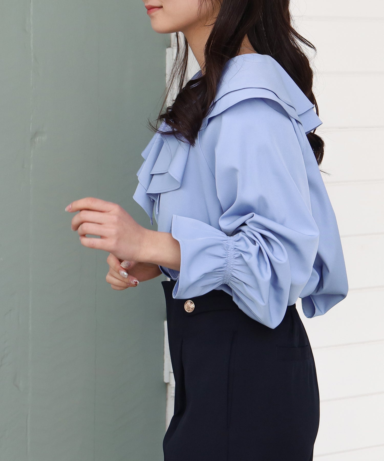 ブルー　model：160　着用サイズ：M