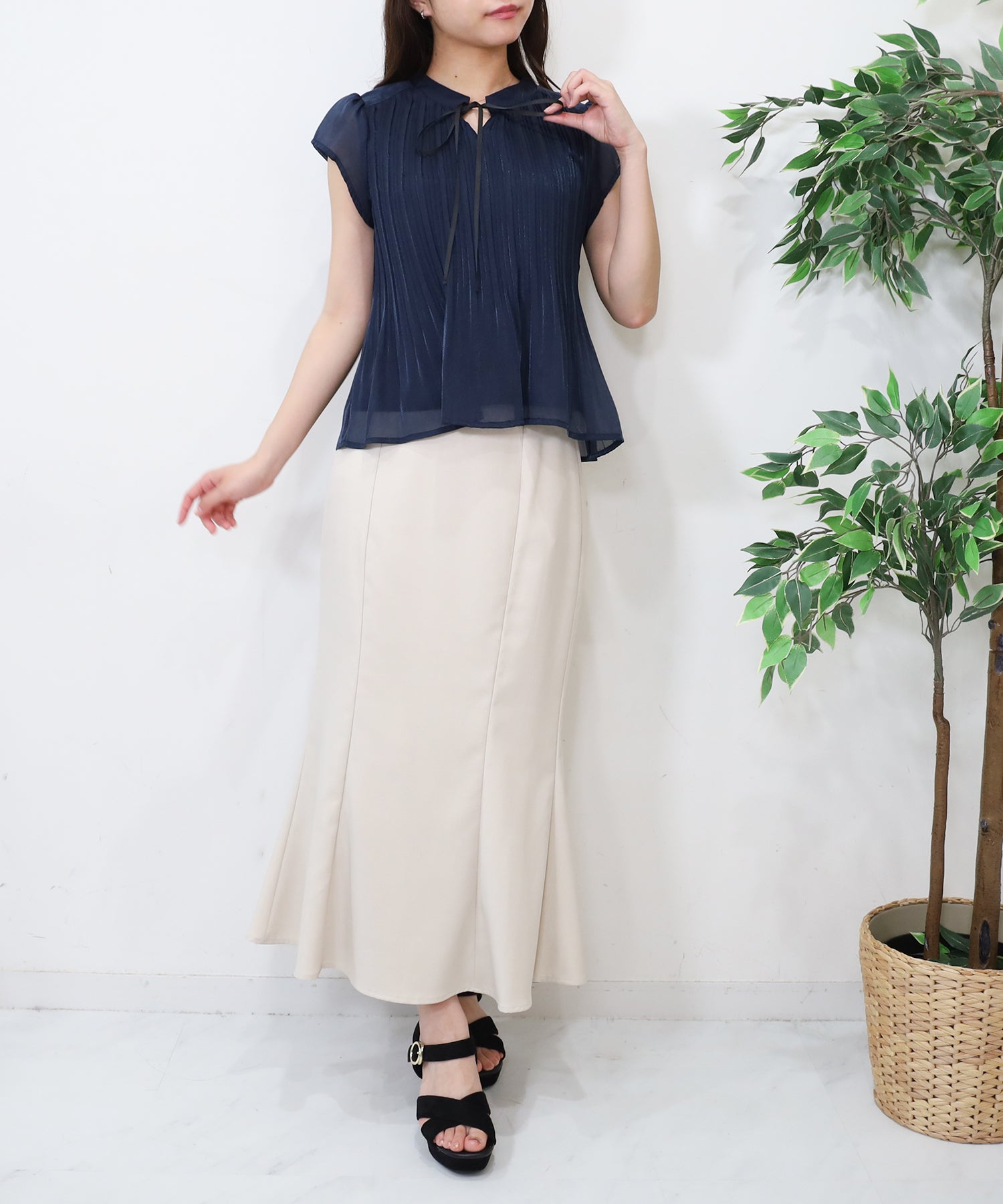 ネイビー　model:156cm  着用サイズ：M