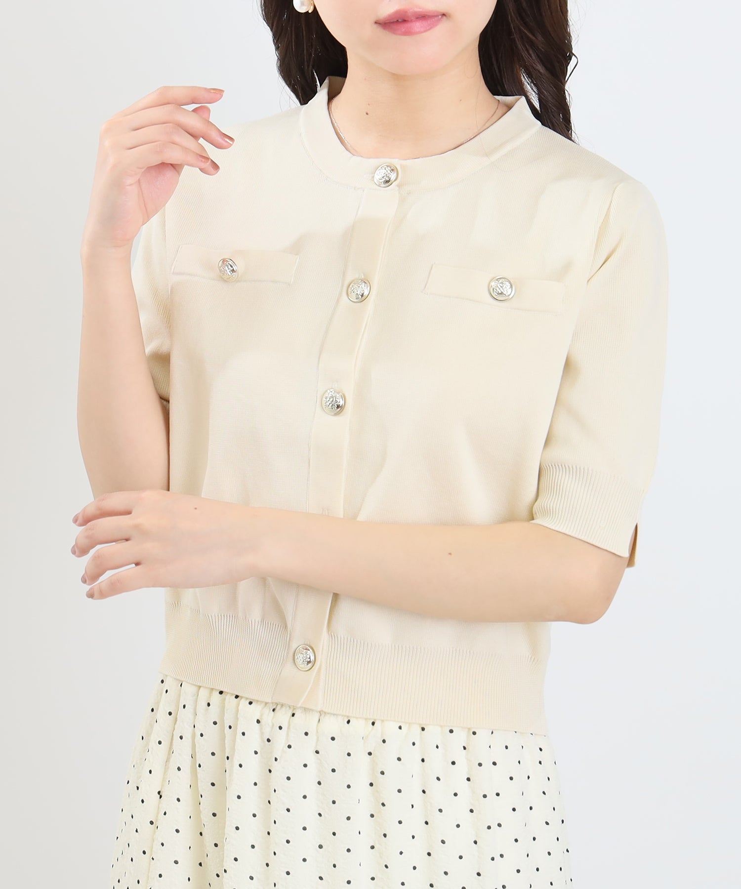 アイボリー　model:156cm  着用サイズ：M