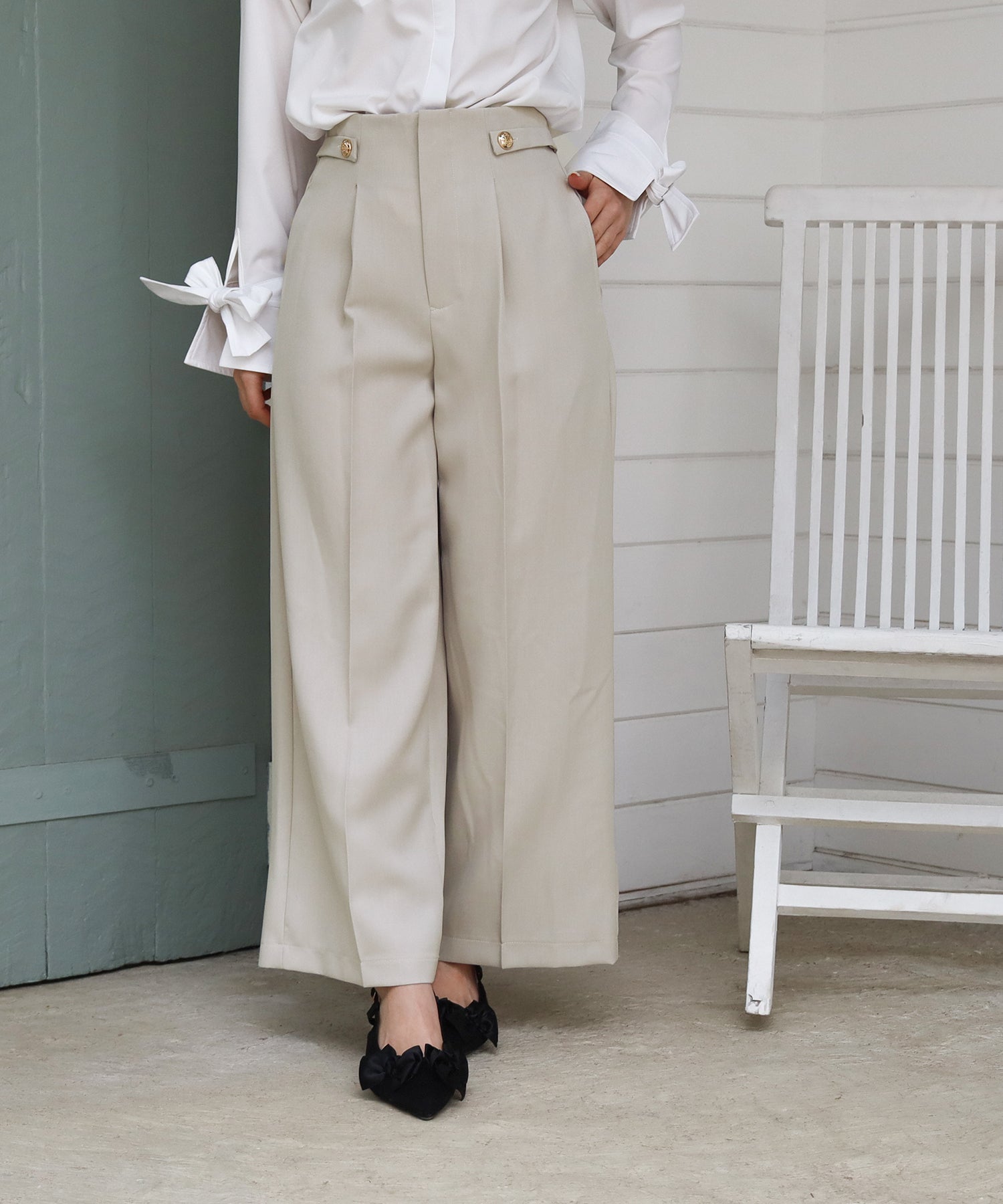 ベージュ　model：160　着用サイズ：M