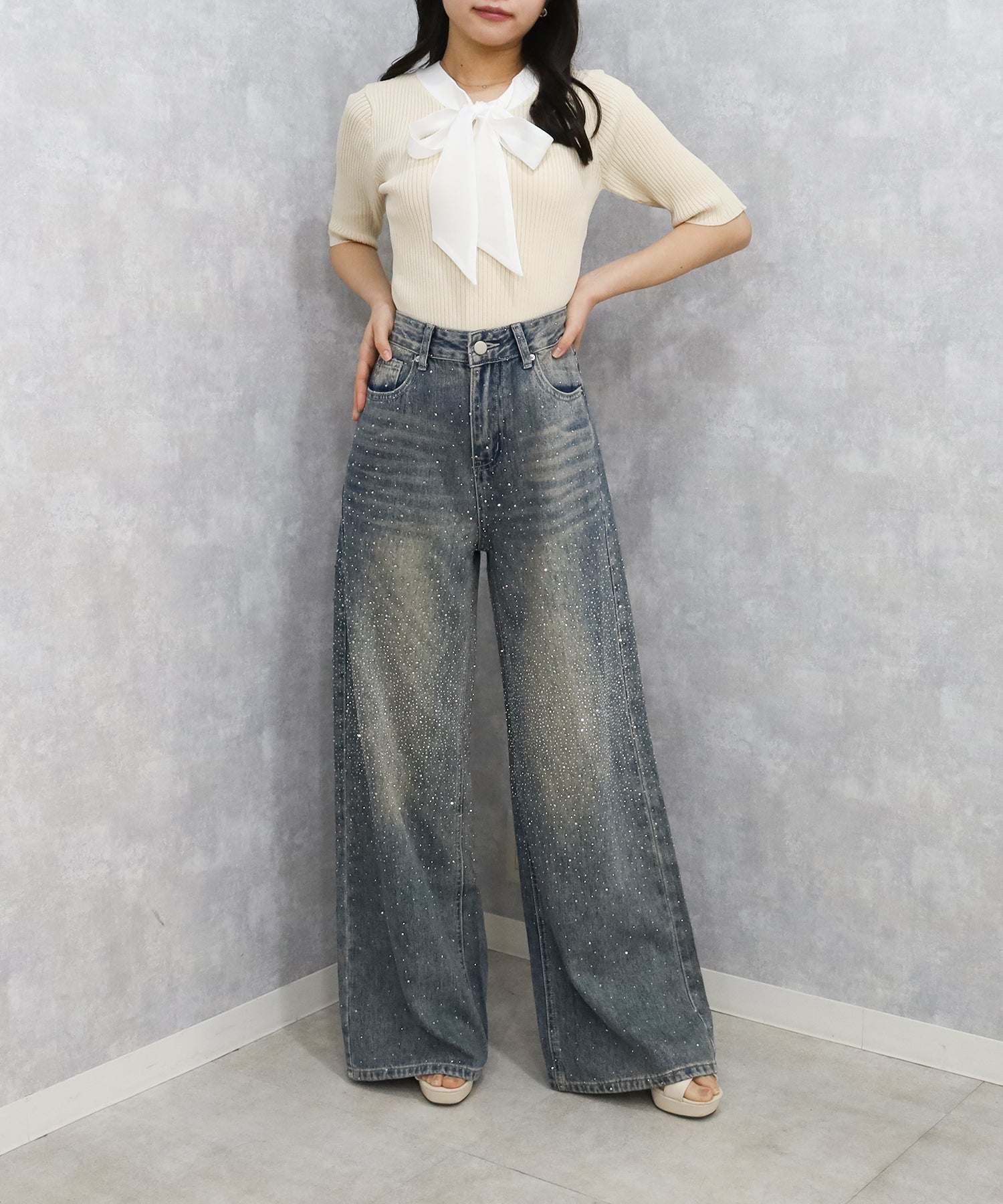 ブルー　model:156cm  着用サイズ：M