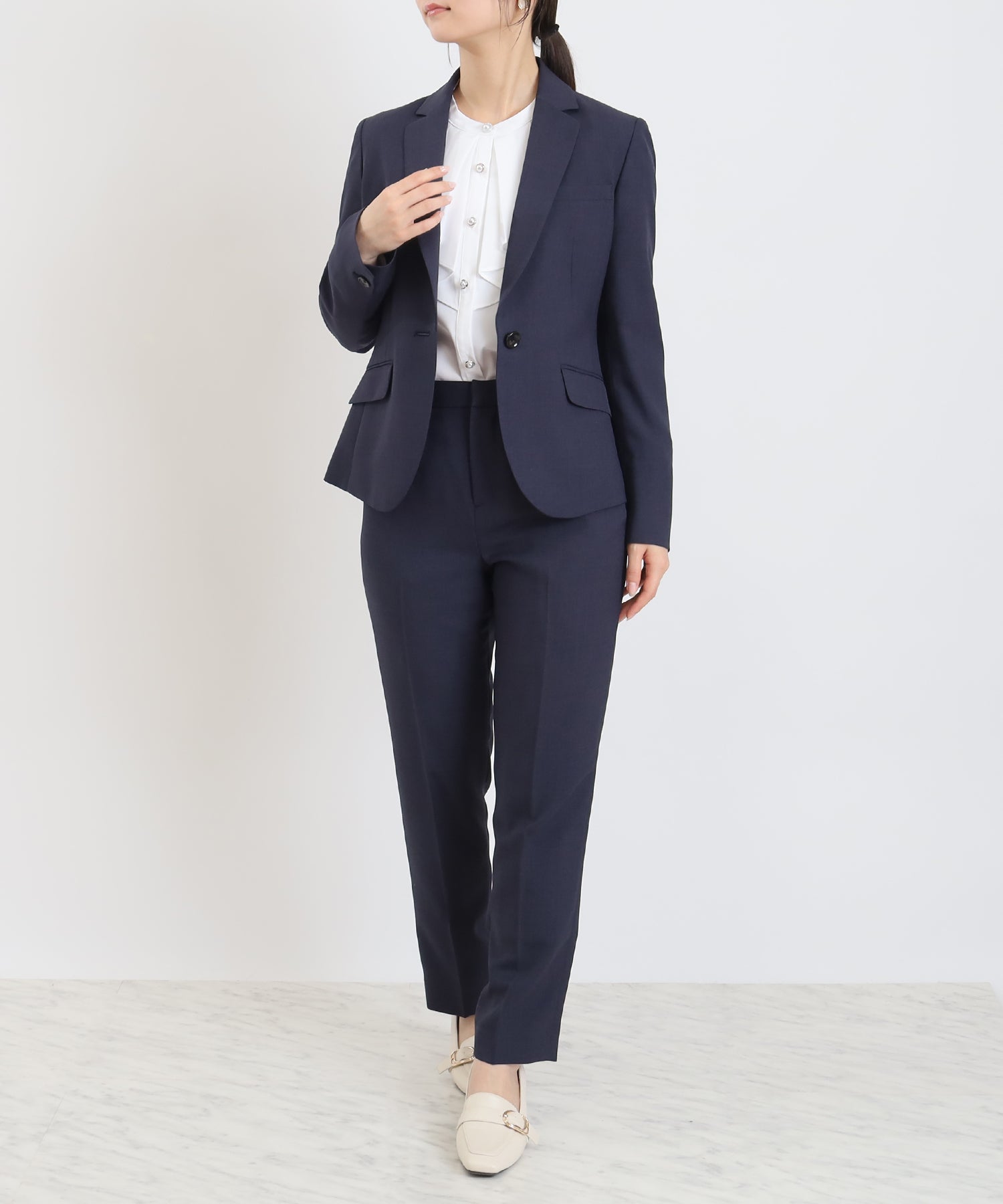 ワルツツイルテーパードパンツ【セットアップスーツ対応】ストレッチ/ウォッシャブル