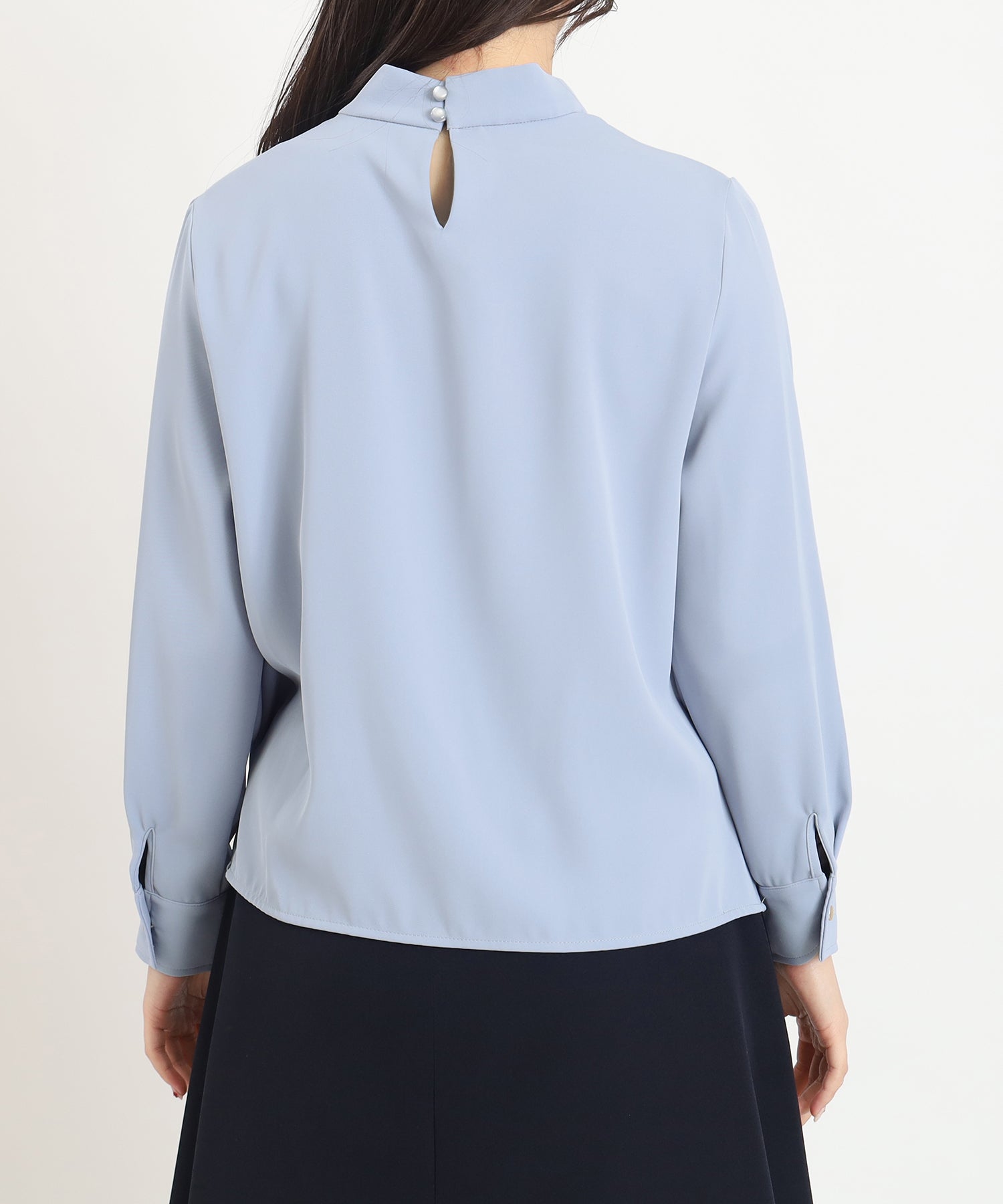 とろみ金具リングボウタイブラウス