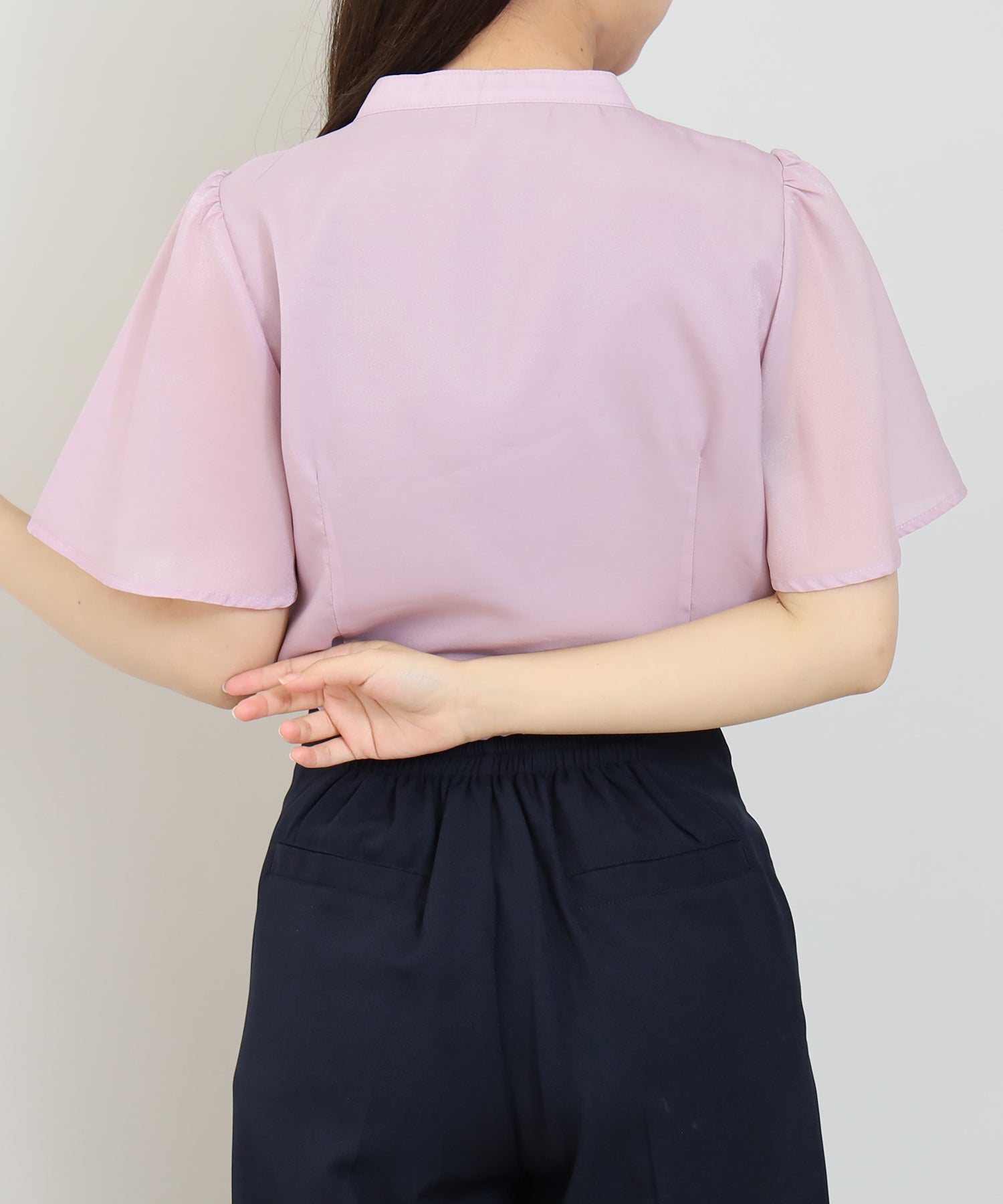 ピンクベージュ　model:156cm  着用サイズ：M