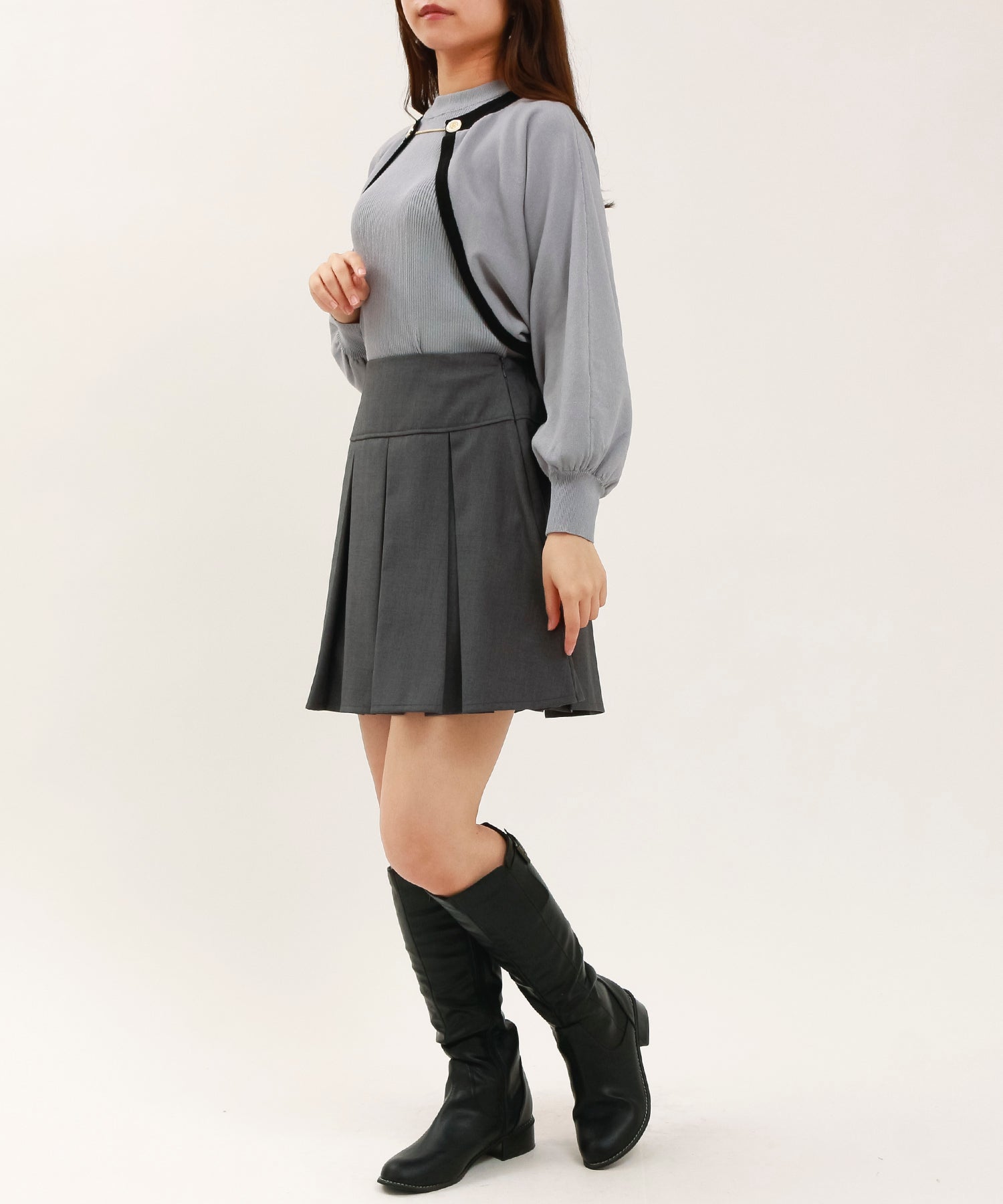 The Frankie Shop グレー　プリーツミニスカート The Frankie Shop グレー プリーツミニスカート（ウィメンズ