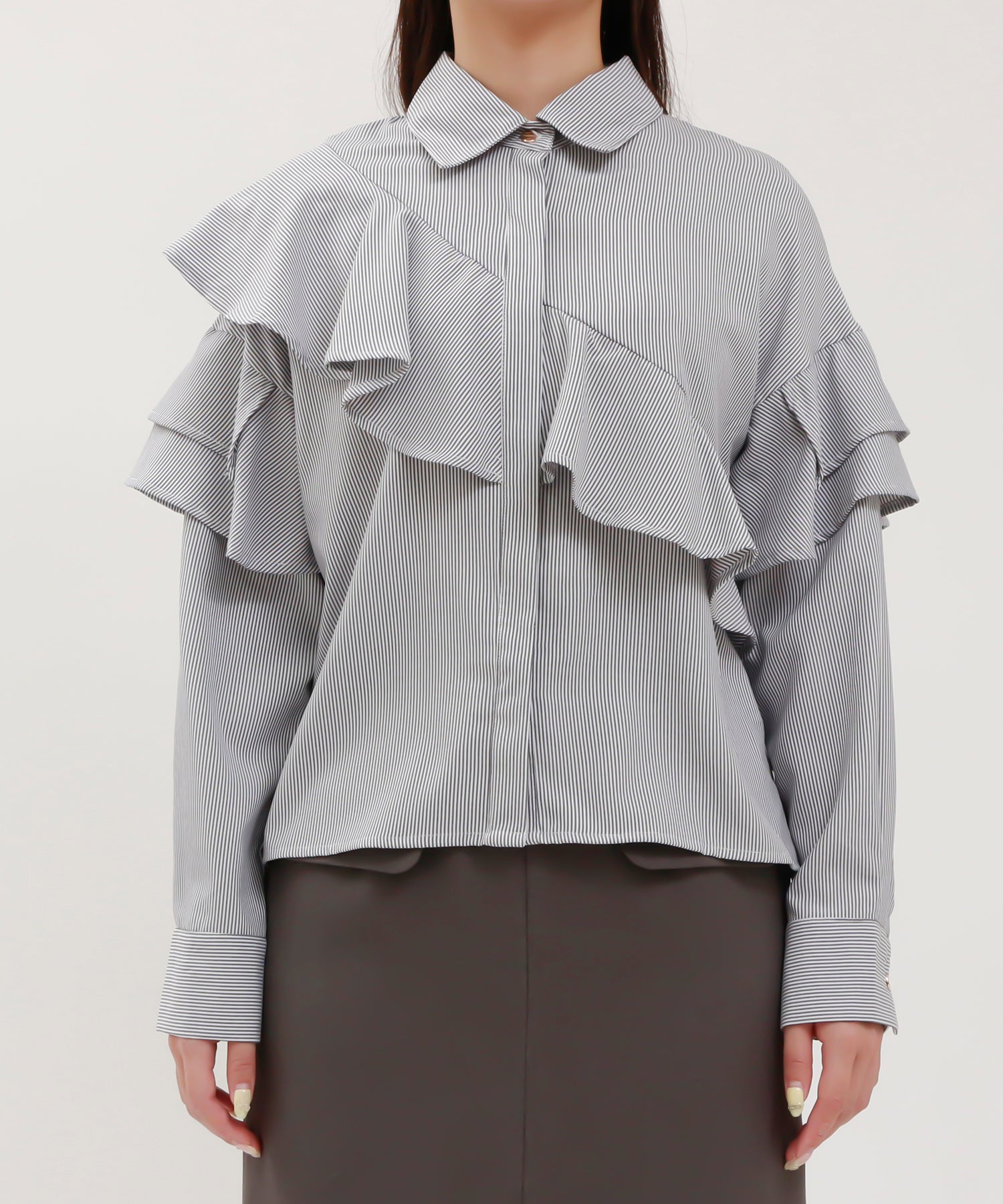 アシメラッフルブラウス|allureville OFFICIAL SITE / ONLINE