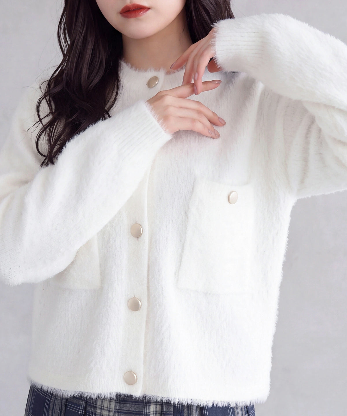 アイボリー(AI画像)　model：160㎝　着用サイズ：M