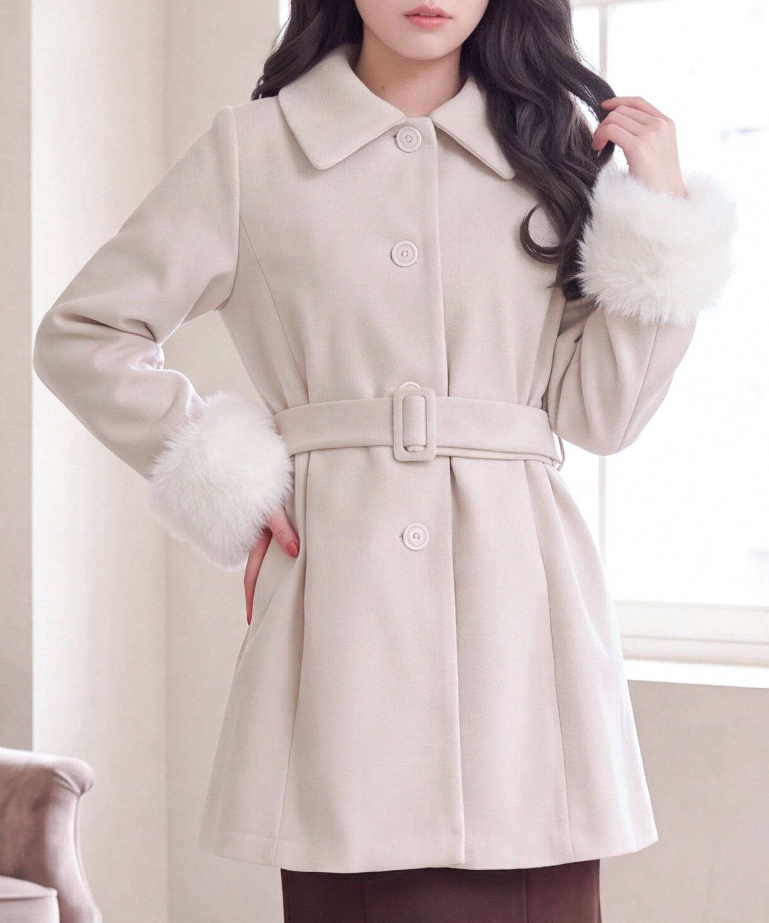 アイボリー(AI画像)　model：160　着用サイズ：M